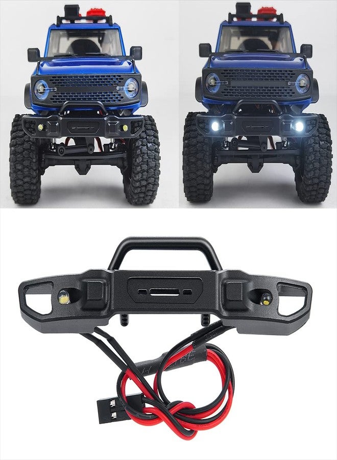 WEFEINO Metal Front & Rear Bumper with Lights for 1/24 Axial SCX24 AXI00006 Bronco RC Crawler Car (Front) - Image 5